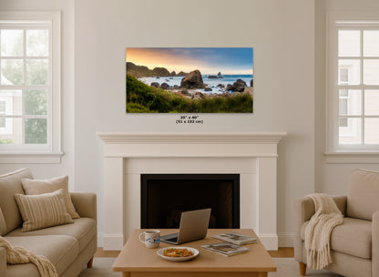 Lone Ranch Beach Oregon Coast Ocean Picture, Pacific Northwest Nature Photo Relaxation Artwork for Meditation, Apartment, Office & House Decor