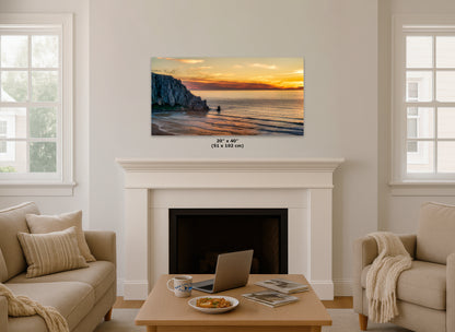 Morro Bay California Coastline Ocean Picture Nature Photo, Morro Rock Aerial Sunset Coastal Relaxation Artwork, Dorm Room, Office & House Decor