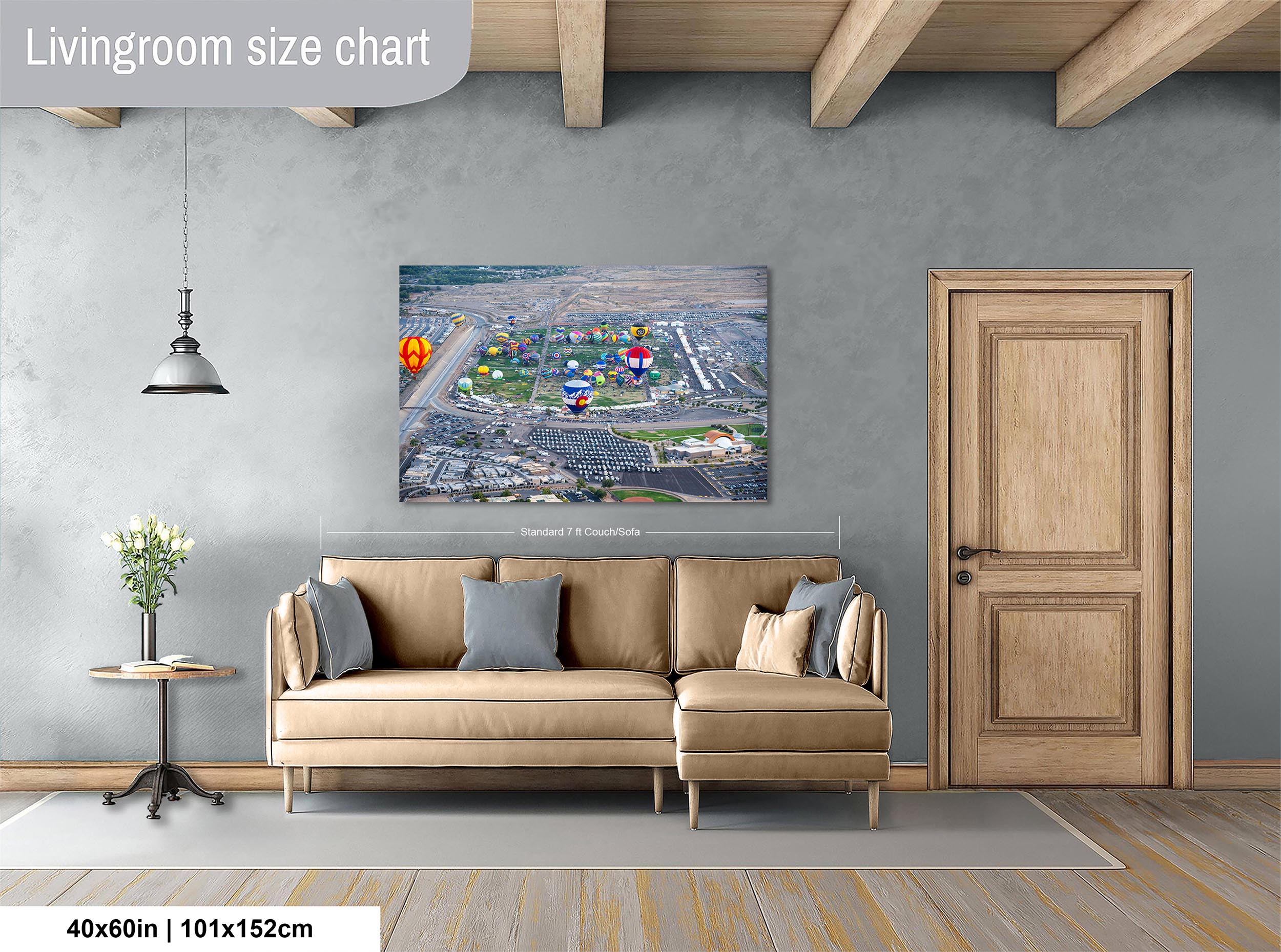 Hot Air Balloons over Airstream Rally from the 2024 Albuquerque Balloon Fiesta in New Mexico