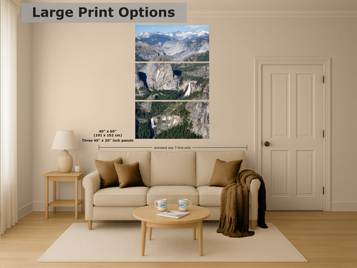 Yosemite Wall Art, Glacier Point Mountain Landscape Nature Photo