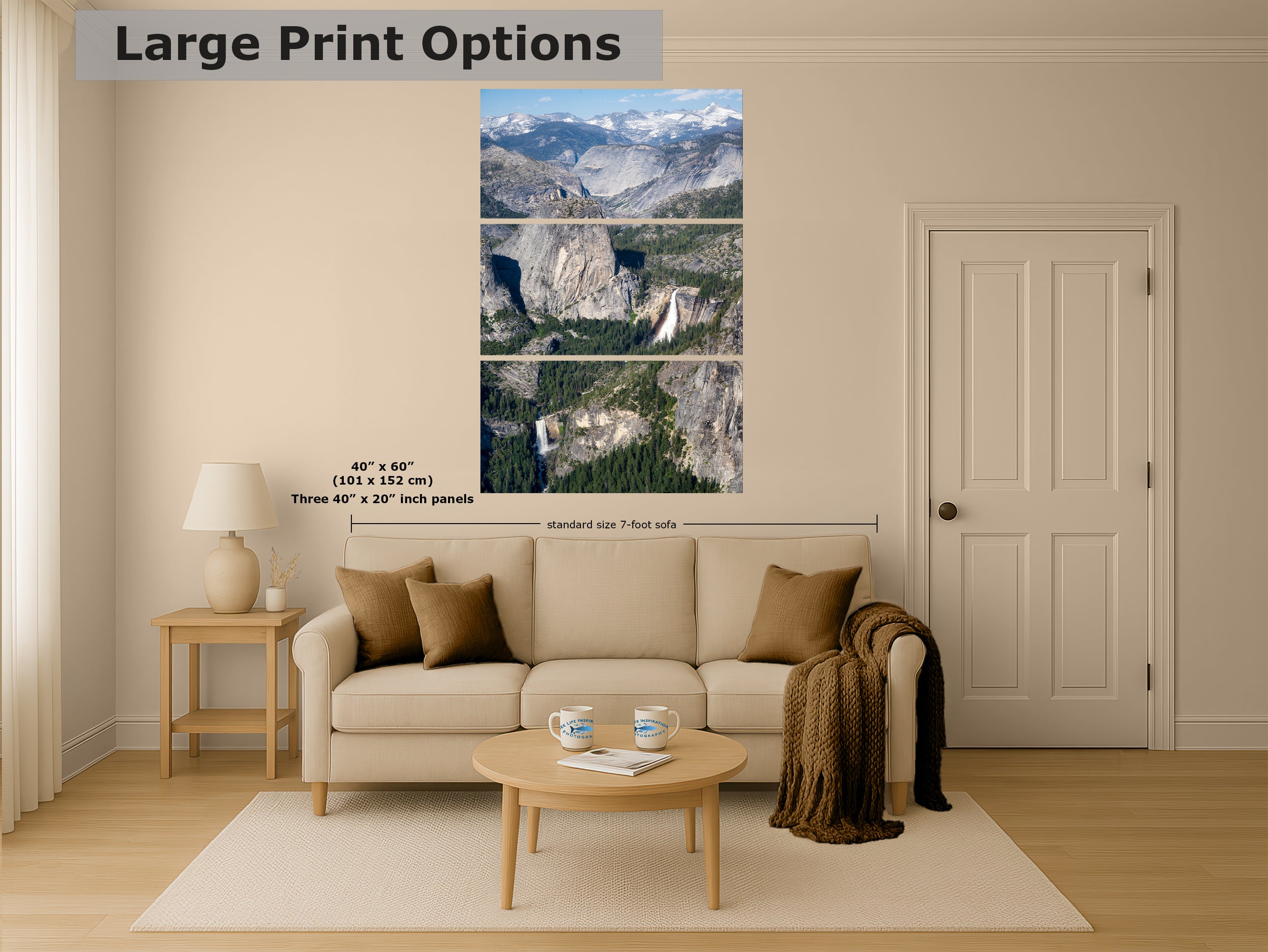 Yosemite Wall Art, Glacier Point Mountain Landscape Nature Photo