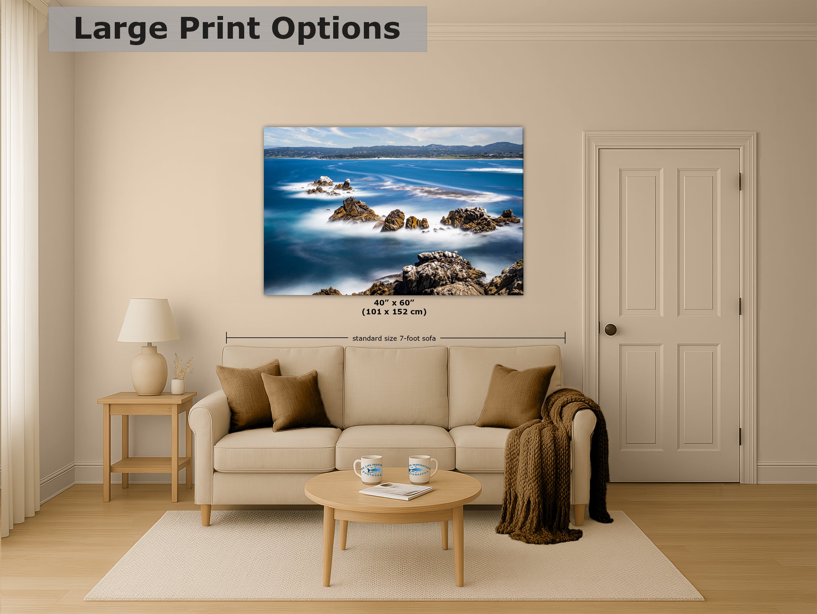 Point Lobos Shoreline, Carmel California Coastline Ocean Picture, Relaxation Artwork Nature Photo for Meditation, Office, Dorm, House Decor