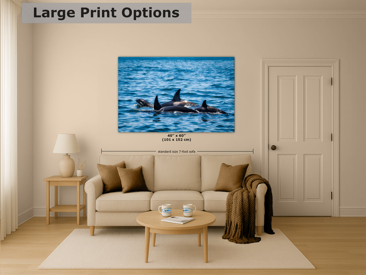 Orca Whale Marine Mammal Wildlife Photography, Killer Whale Ocean Art Print for Nature Lovers and Ocean Enthusiasts