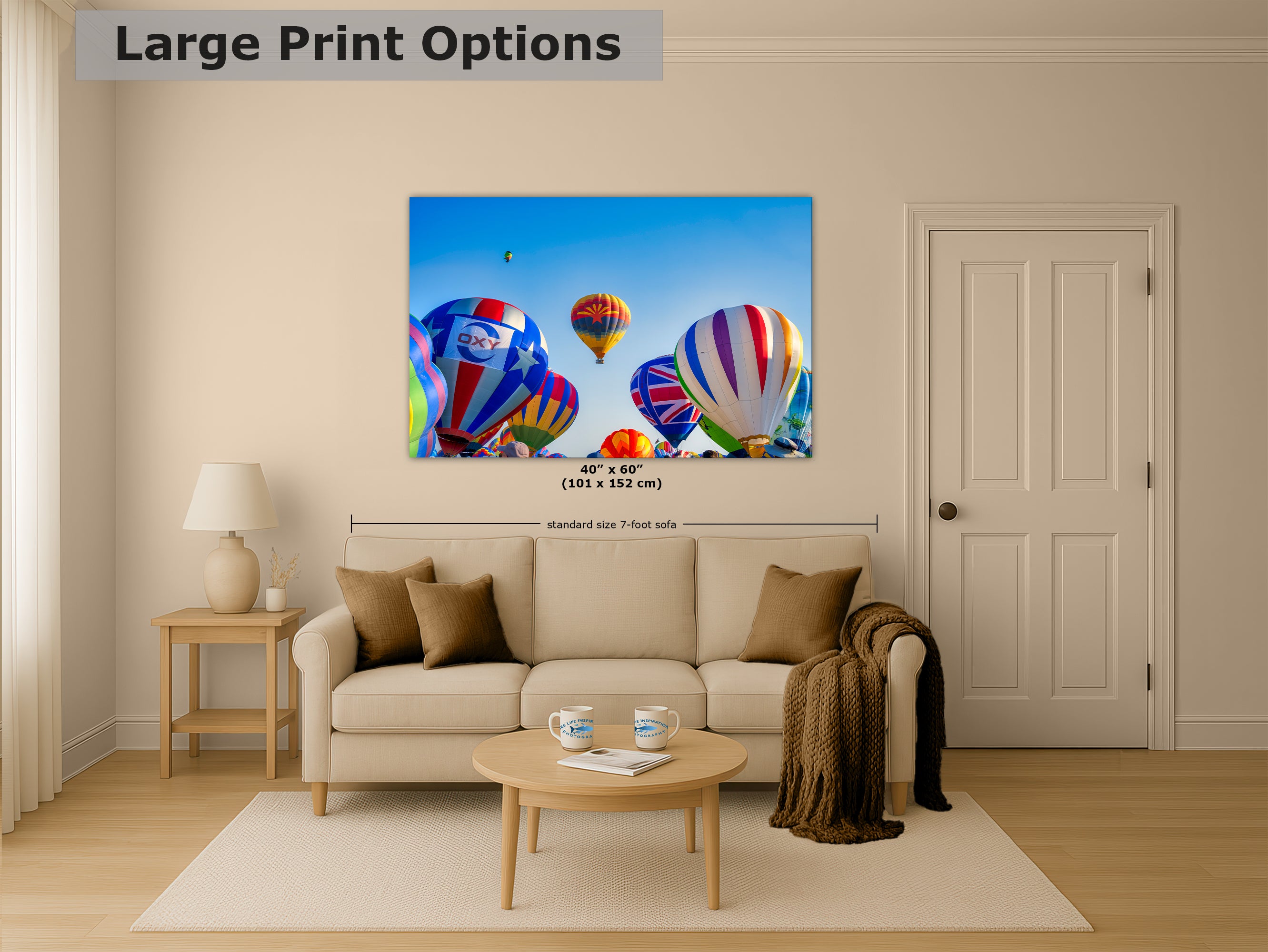 Hot Air Balloon Festival Mass Ascension Arizona Flag, Albuquerque New Mexico Balloon Fiesta Wall Art | Office, Cubicle & House Decor