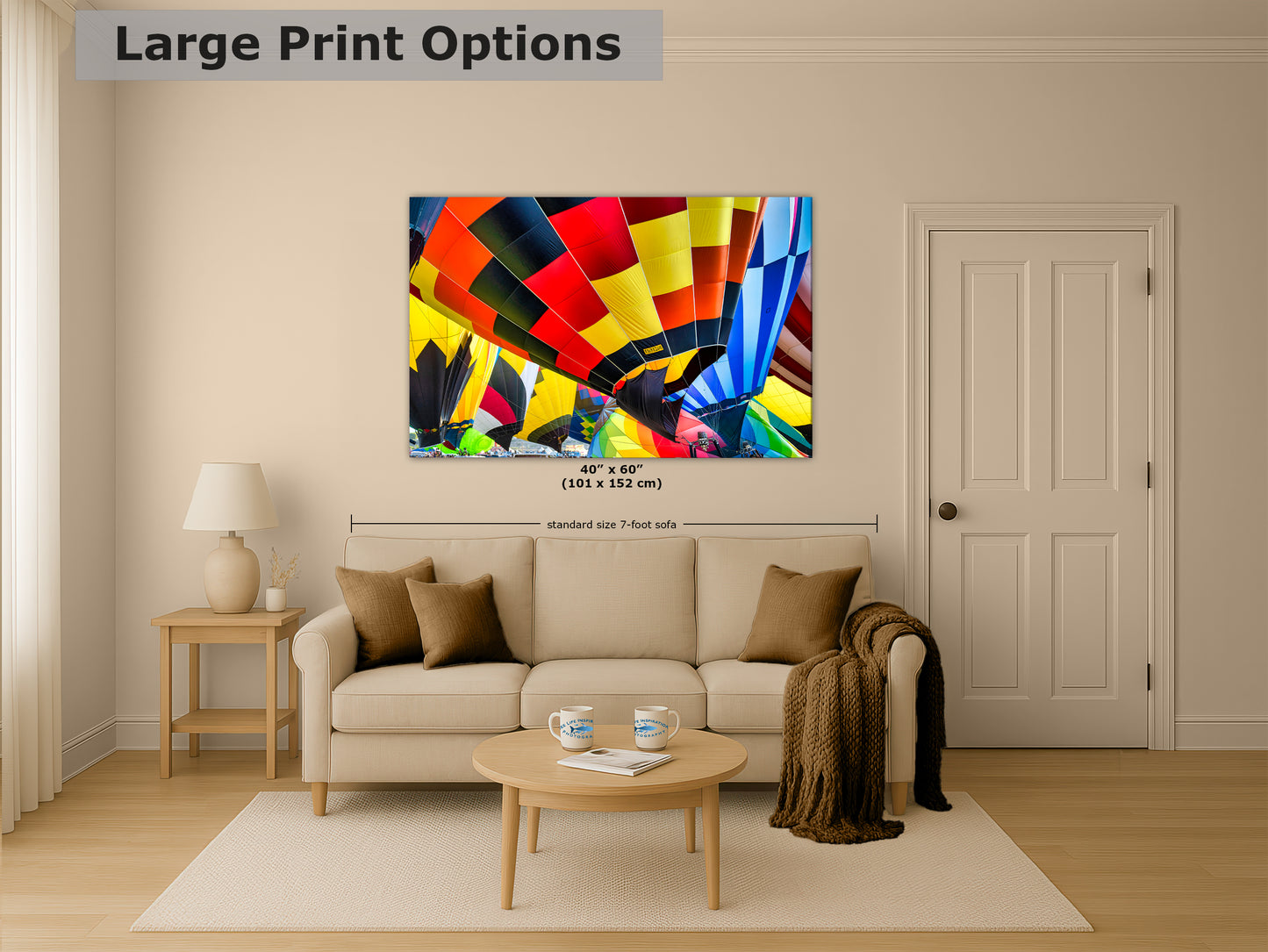 Hot Air Balloon Festival Mass Ascension Close Up | Albuquerque New Mexico Balloon Fiesta Wall Art | Office, Cubicle & House Decor