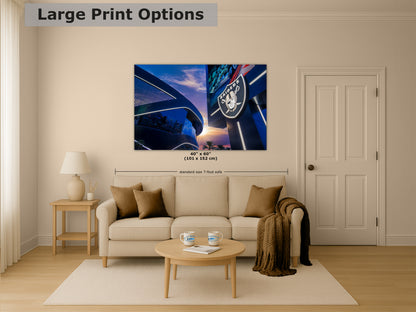 Las Vegas Raiders Football Decor, Allegiant Stadium Photograph Poster, NFL Man Cave, Dorm Room & Office Wall Art
