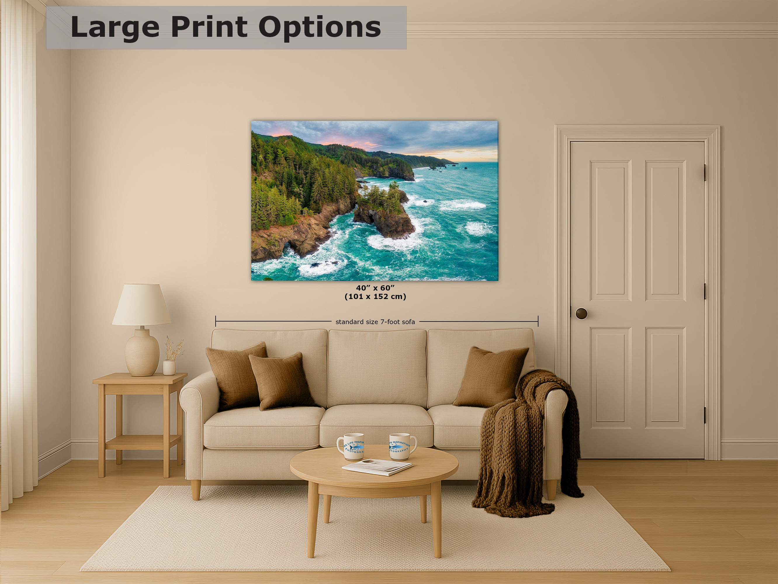 Oregon Coast Ocean Picture, Pacific Northwest Rocky Coastline Nature Photo