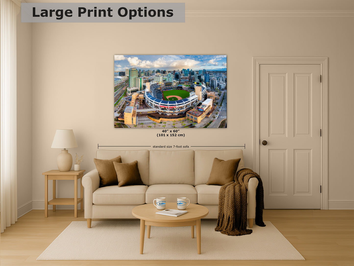 Petco Park Wall Art, San Diego Padres Skyline Print, MLB Stadium Decor