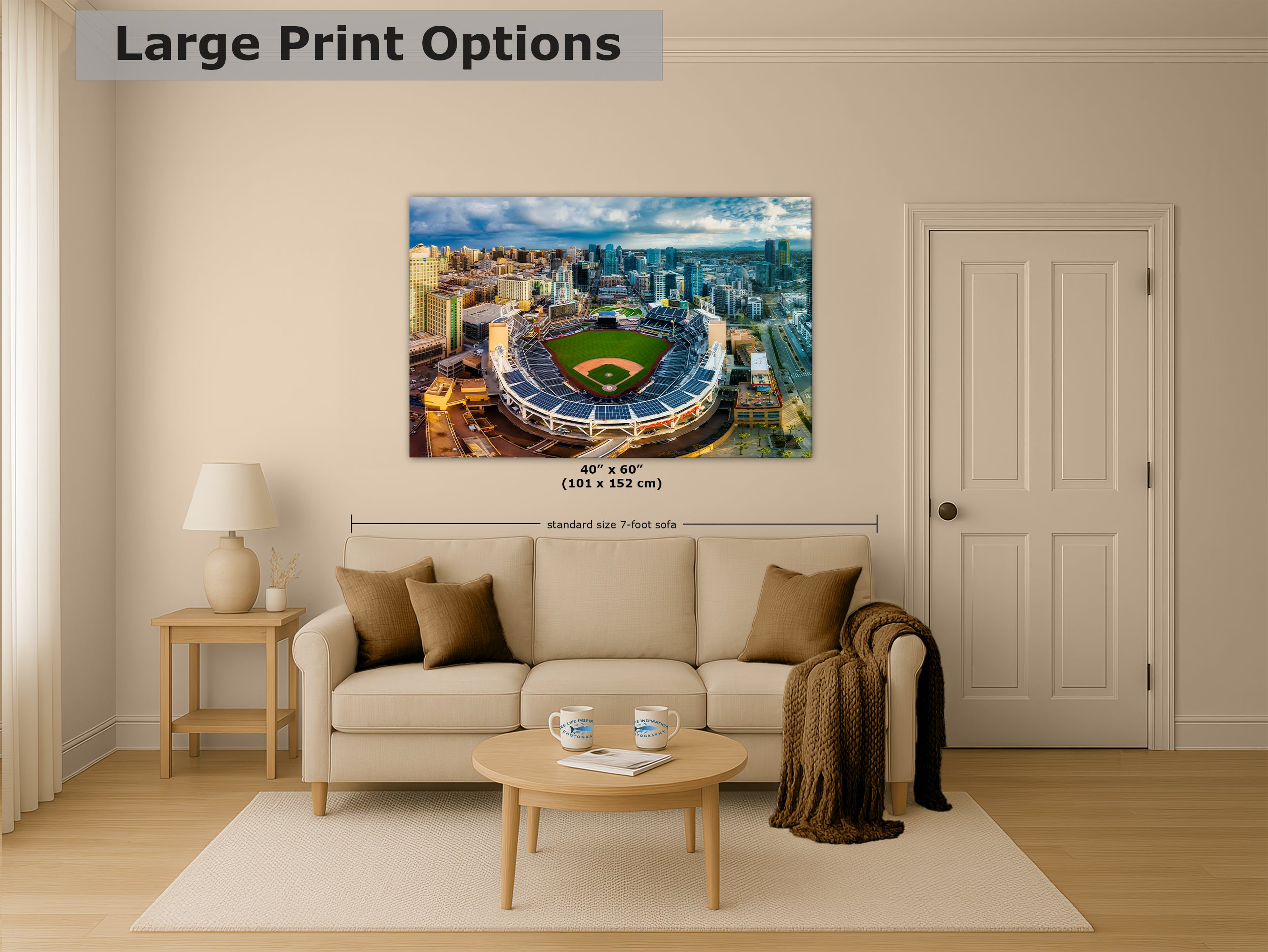 San Diego Padres Petco Park Wall Art, MLB Stadium Decor Skyline Print