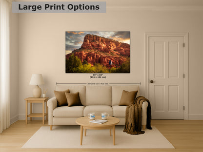 Chapel of the Holy Cross Sedona Arizona Desert Picture, Southwestern Nature Photo, Church and Canyon Photography, Canvas Print