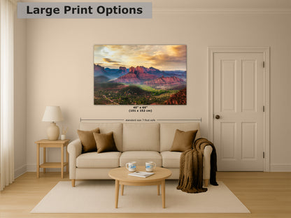 Cathedral Rock View, Sedona Arizona Desert Picture Nature Photo Relaxation Artwork for Meditation, Office, and House Decor