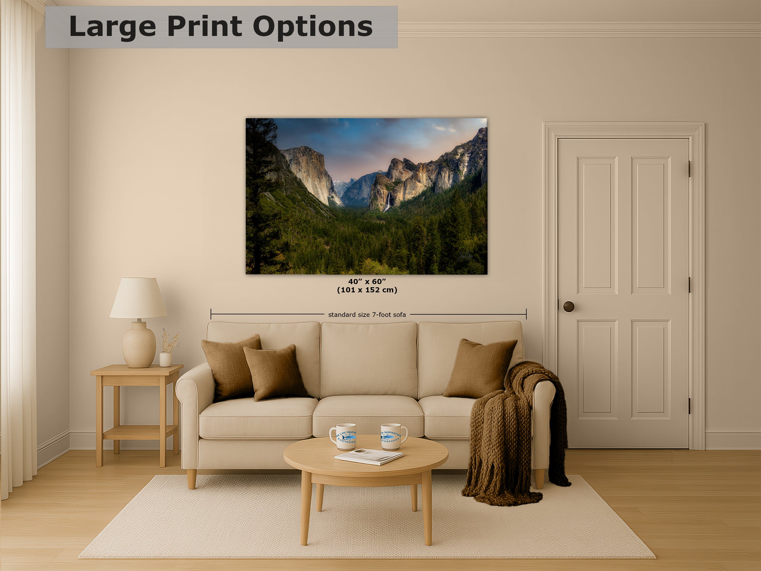 Yosemite National Park Mountain Picture Nature Photo Bohemian Relaxation Artwork for Meditation