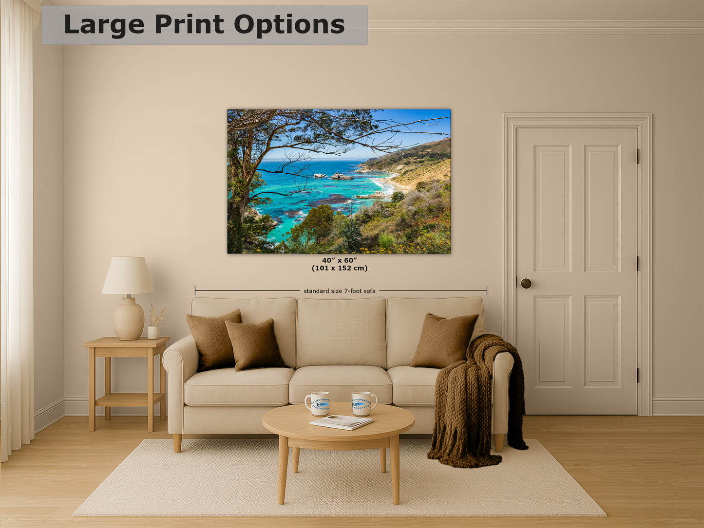 Pfeiffer Beach Big Sur California Coastline Ocean Picture Nature Photo, Relaxation Artwork, Meditation, Office House Decor