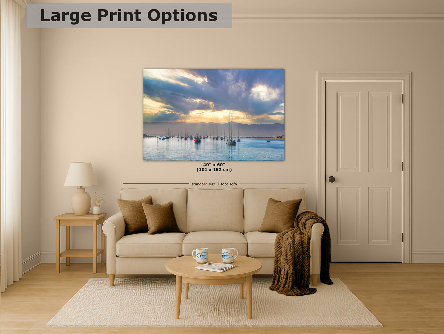 Sailboat Sunrise Morro Bay California Coastline Ocean Picture Nature Photo, Beach Picture Relaxation Artwork, Dorm Room, Office & House Decor