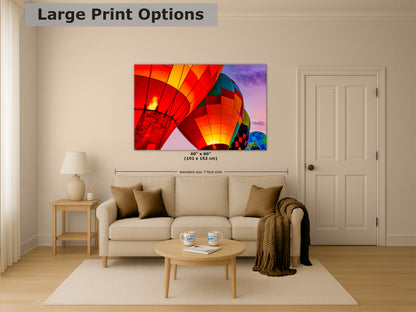 Hot Air Balloon Festival Morning Glow Photo | Albuquerque New Mexico Balloon Fiesta Wall Art | Office, Cubicle & House Decor