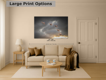 US Airforce Thunderbirds F-16 Fighting Falcon Aviation Artwork | Military Aviation Decor for Home & Office Display