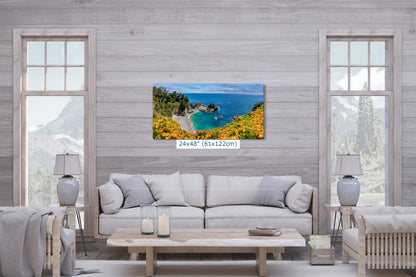 McWay Falls Wall Art Ocean Picture, Big Sur California Coastline Nature Photo