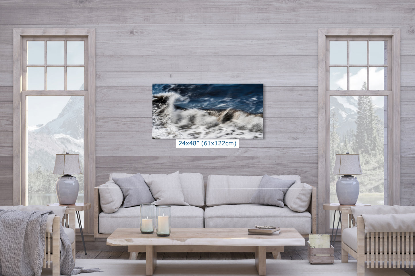 Beach Waves Ocean Picture Impressionist Art Nature Photo