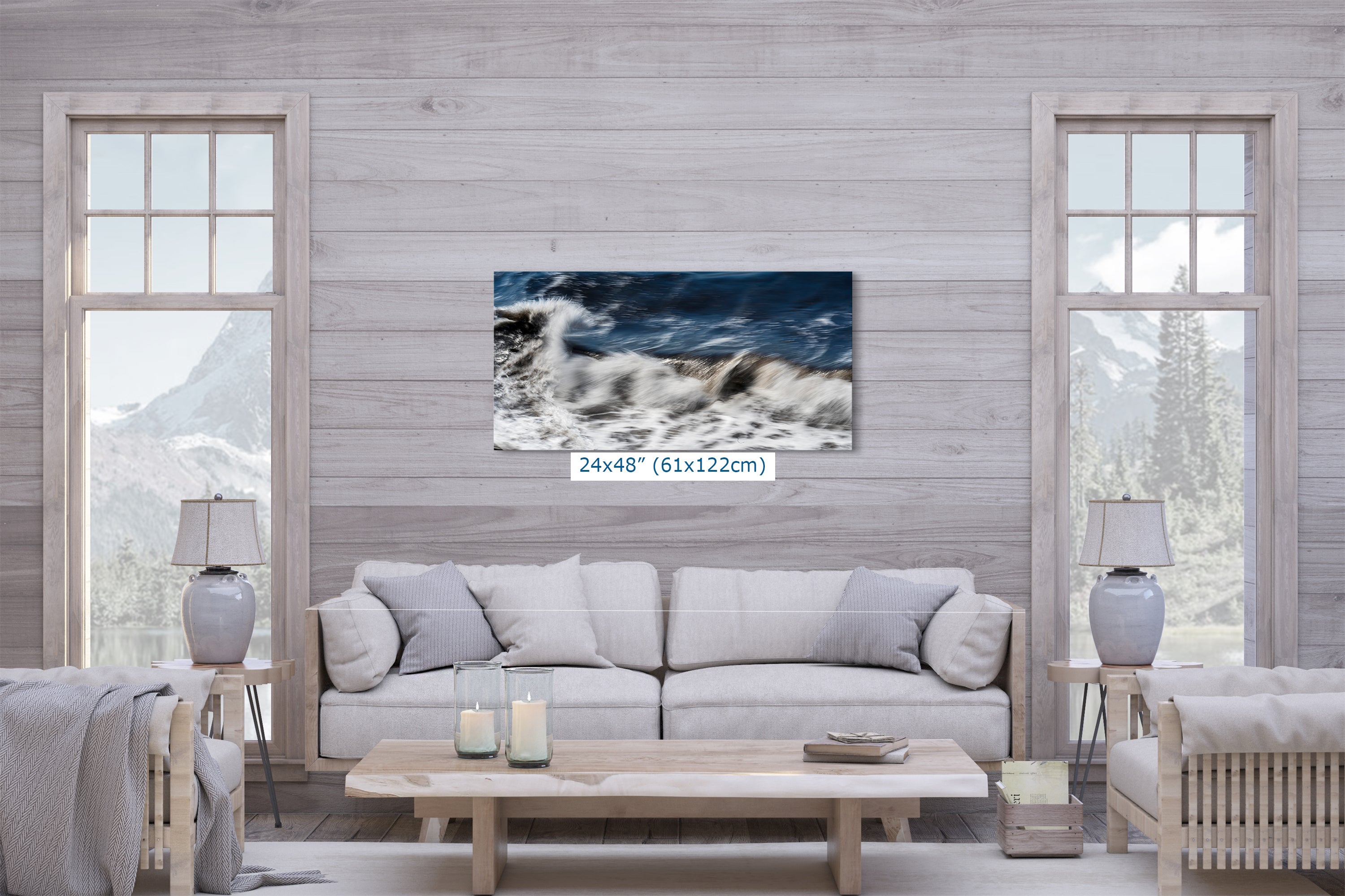 Beach Waves Ocean Picture Impressionist Art Nature Photo
