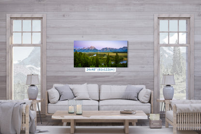 Grand Teton National Park Mountain Picture Panorama Nature Photo, Rustic Wall Art, Jackson Hole Scenery, Bohemian Decor