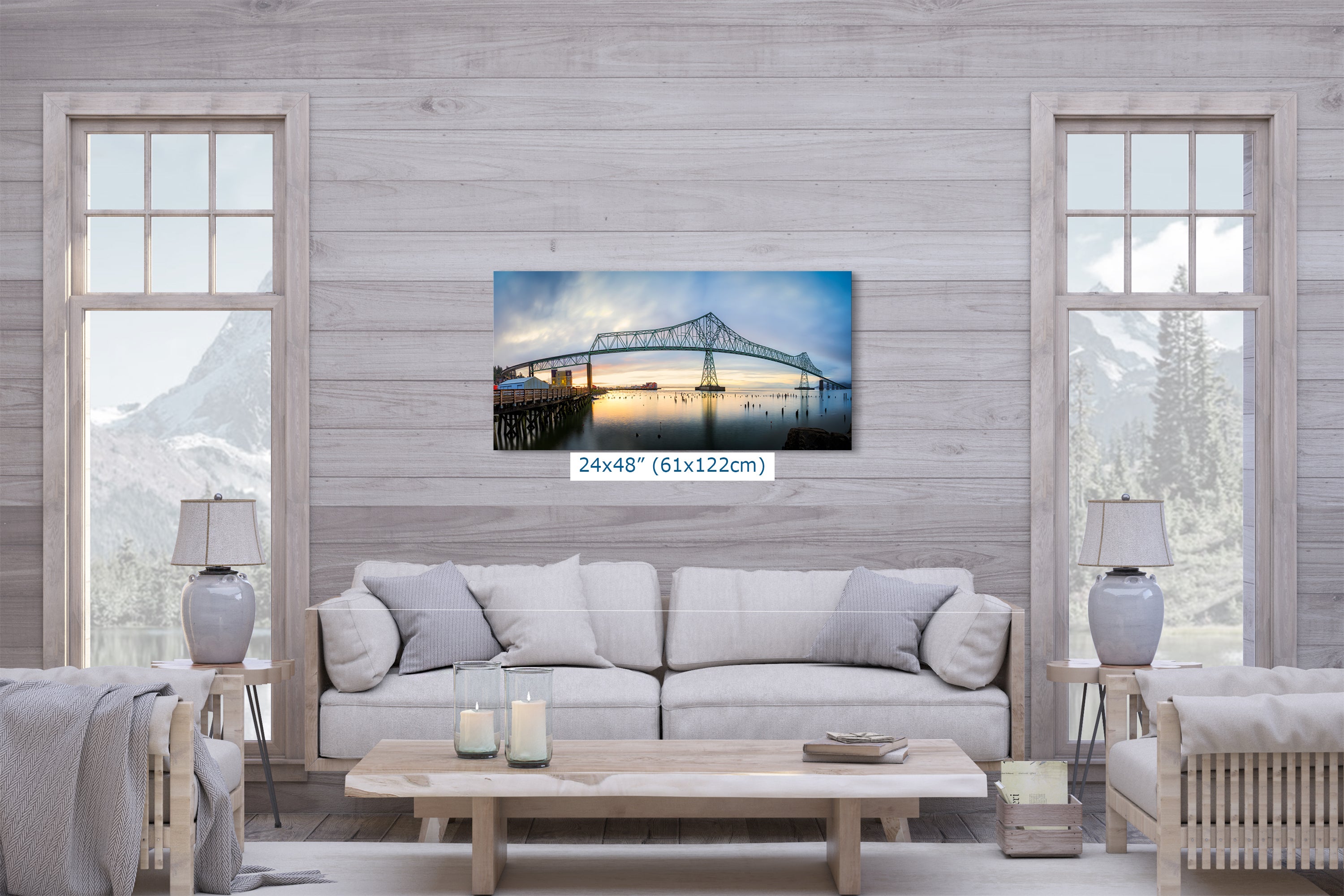 Astoria-Megler Bridge Picture Sunset, Oregon Coast Ocean Picture, Pacific Northwest