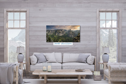 Glacier Point Yosemite National Park Nature Photo Relaxation Artwork, Sierra Nevada Scenic Picture for Meditation, Office, and House Decor