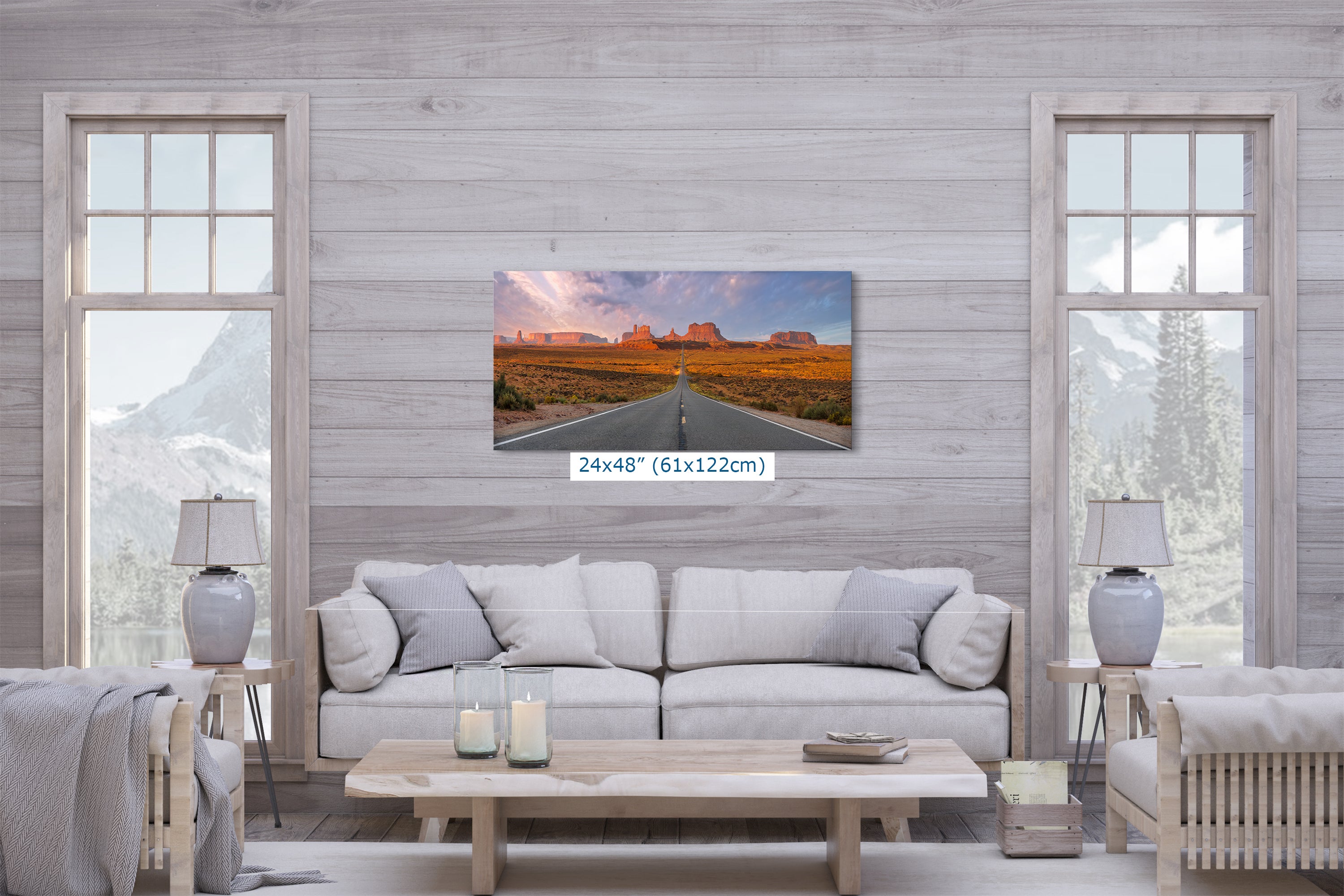 Monument Valley Arizona Desert Picture Nature Photo, Forrest Gump View Bohemian Style Relaxation Artwork for Meditation, Apartment, Office & House Decor