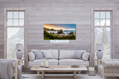 Lone Ranch Beach Oregon Coast Ocean Picture, Pacific Northwest Nature Photo Relaxation Artwork for Meditation, Apartment, Office & House Decor