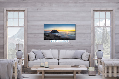 Morro Bay California Coastline Ocean Picture Nature Photo Panorama, Morro Rock Coastal Relaxation Artwork, Dorm Room, Office & House Decor