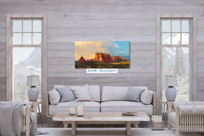 Courthouse Butte & Bell Rock Sedona Arizona Desert Picture, Southwestern Wall Art, Red Rock Scenic Nature Photo, House Decor Gift