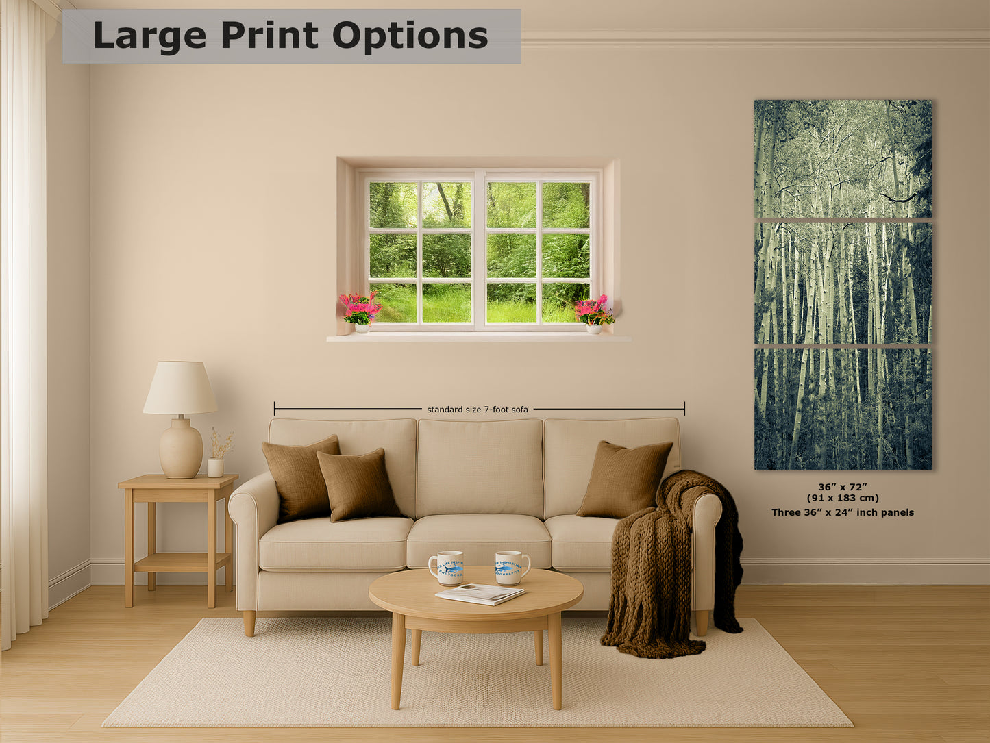 Aspen Tree Forest Picture Nature Photo, Forest Bathing Relaxation Artwork, Rustic Wall Art for Bedroom, Office, & House Decor