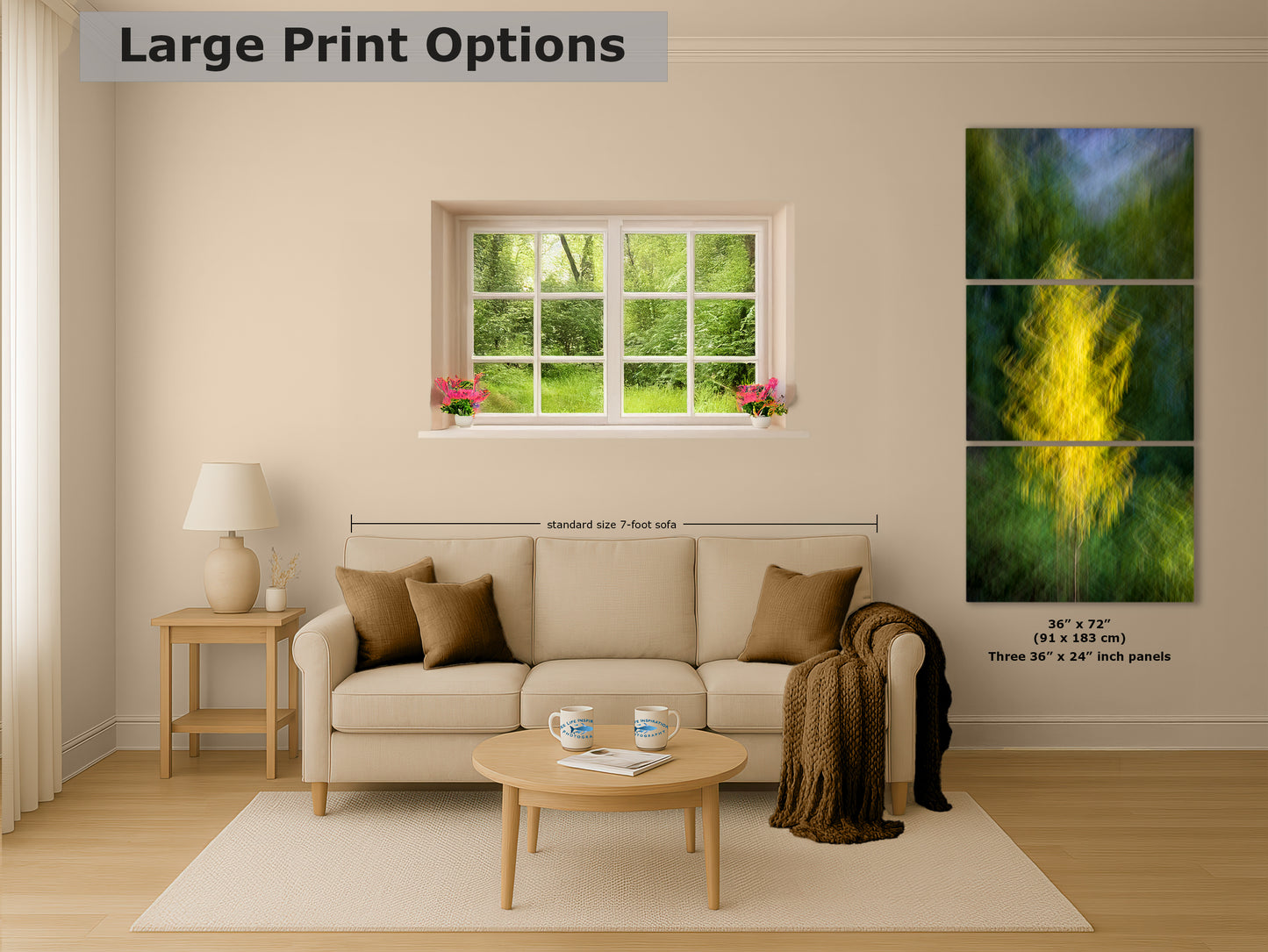 Impressionist Art Forest Picture Abstract Nature Photo, Relaxation Artwork, Forest Bathing Wall Decor, Meditation, Bohemian Style Canvas Print