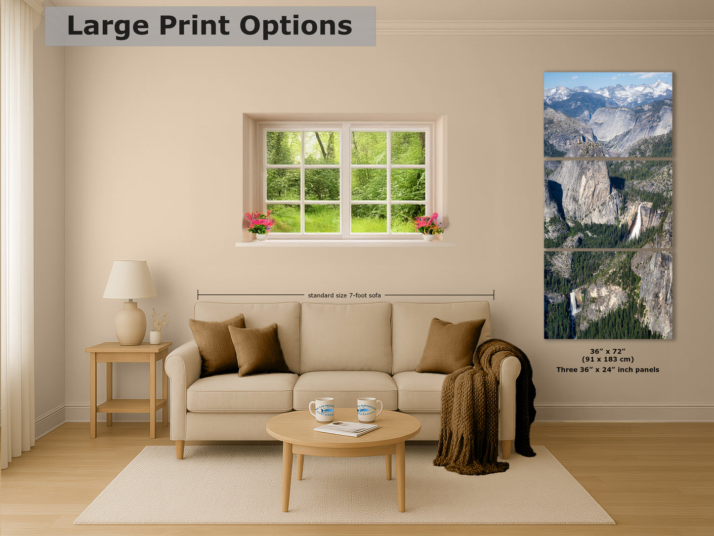 Yosemite Wall Art, Glacier Point Mountain Landscape Nature Photo