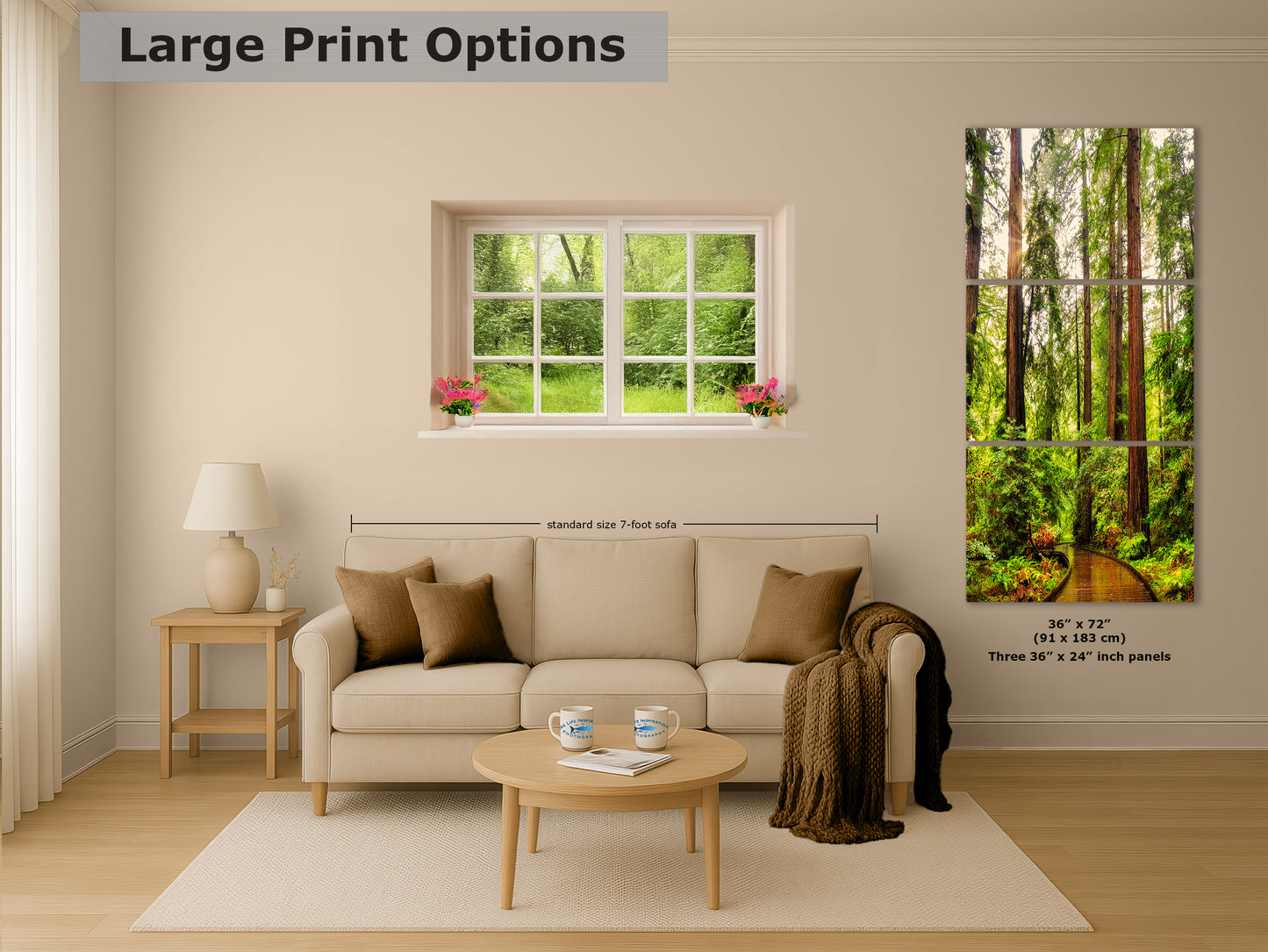 Redwood Trees Forest Picture Nature Photo, Forest Bathing House Decor, Relaxing Wall Art for Meditation, Home and Office