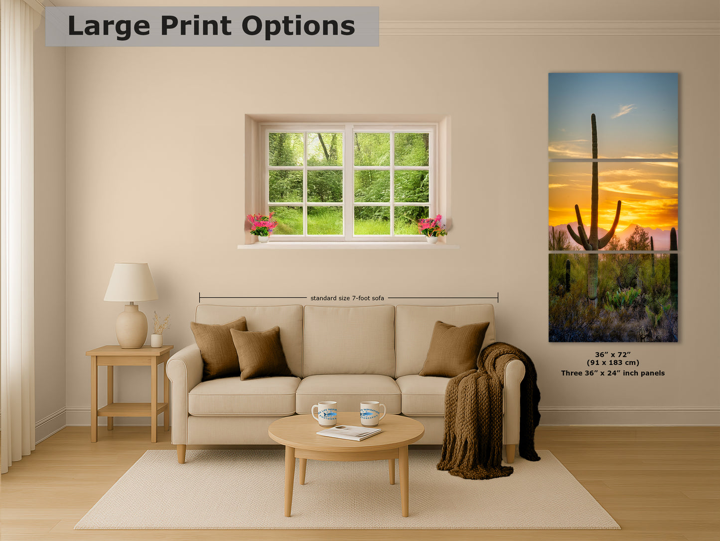 Saguaro National Park Arizona Desert Picture Nature Photo, Bohemian Style Relaxation Artwork, Southwestern Sonoran Desert House Decor