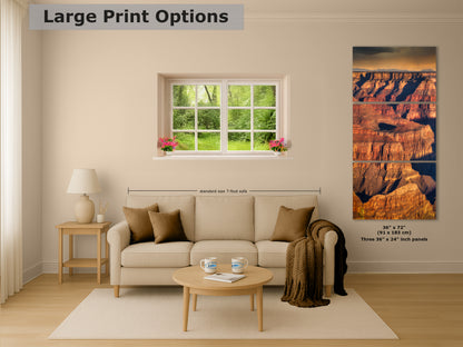 Grand Canyon National Park, Arizona Desert Picture Nature Photo, Bohemian Style Relaxation Artwork for Meditation, Apartment, Office & House Decor