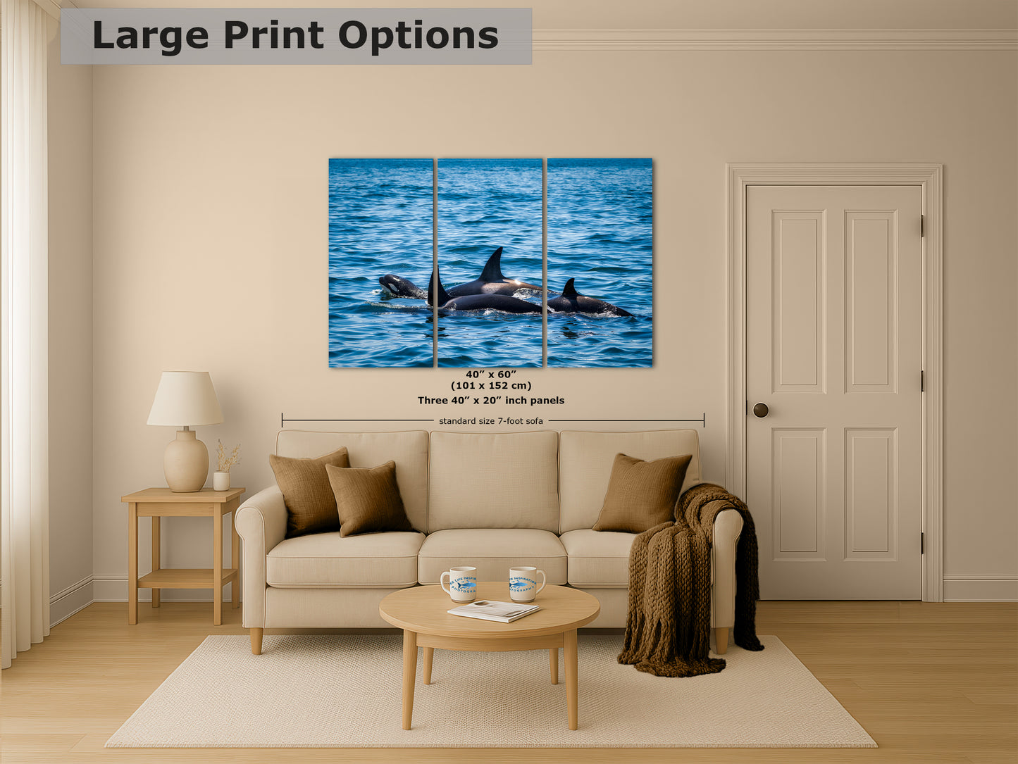 Orca Whale Marine Mammal Wildlife Photography, Killer Whale Ocean Art Print for Nature Lovers and Ocean Enthusiasts