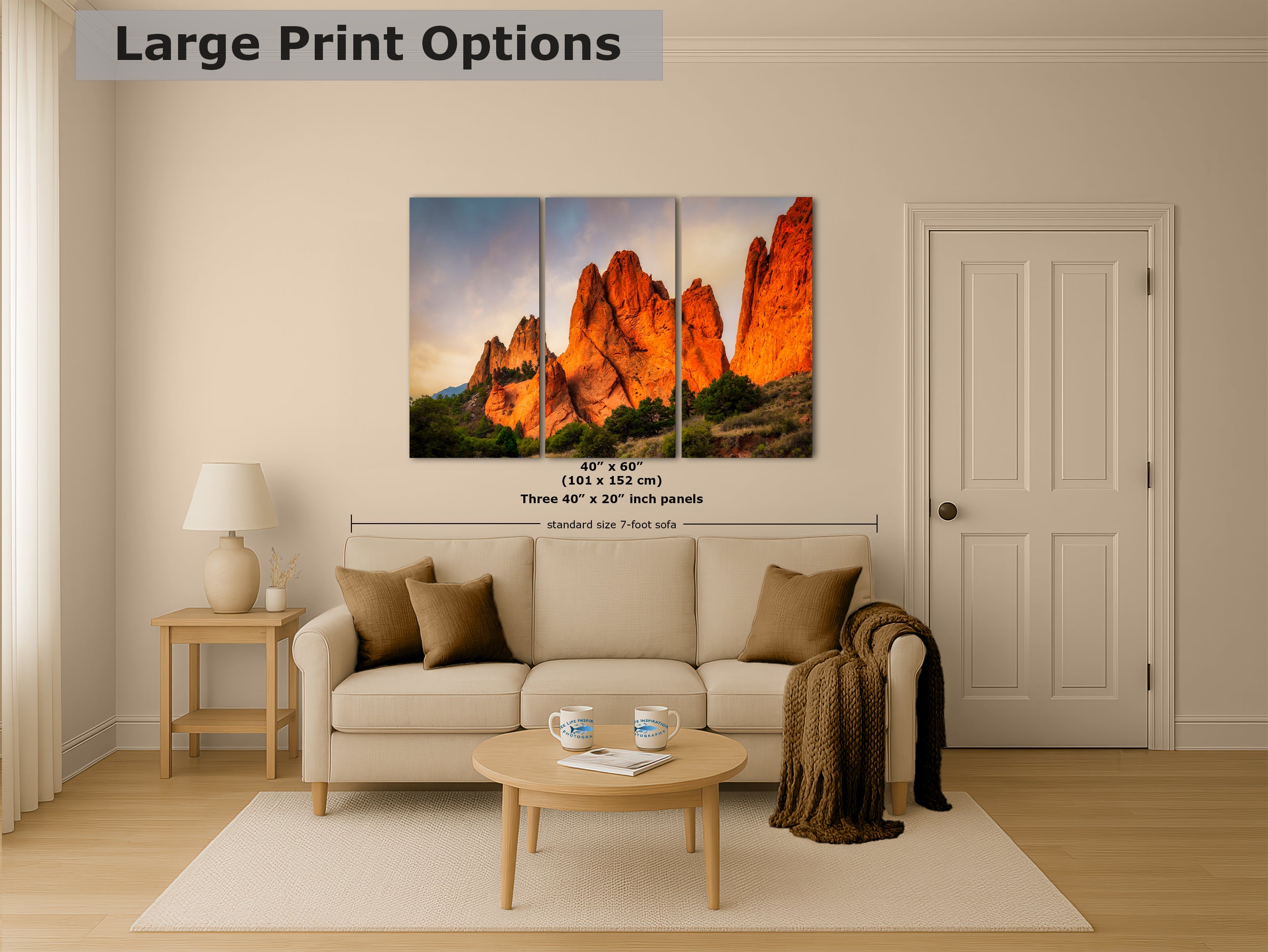Garden of the Gods Colorado Mountain Picture, Vibrant Rocky Mountain Nature Photo for Meditation Relaxation and Bohemian Decor
