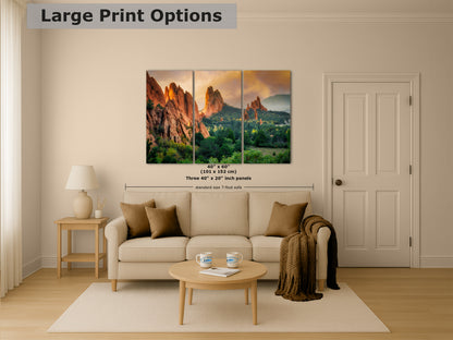 Garden of the Gods Colorado Mountain Picture Nature Photo, Rocky Mountain Relaxation Artwork for Meditation, Office, & House Decor
