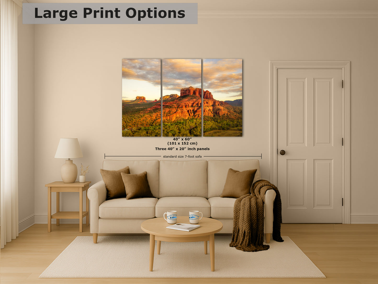 Cathedral Rock, Sedona Arizona Desert Picture Nature Photo Relaxation Artwork for Meditation, Office, and House Decor