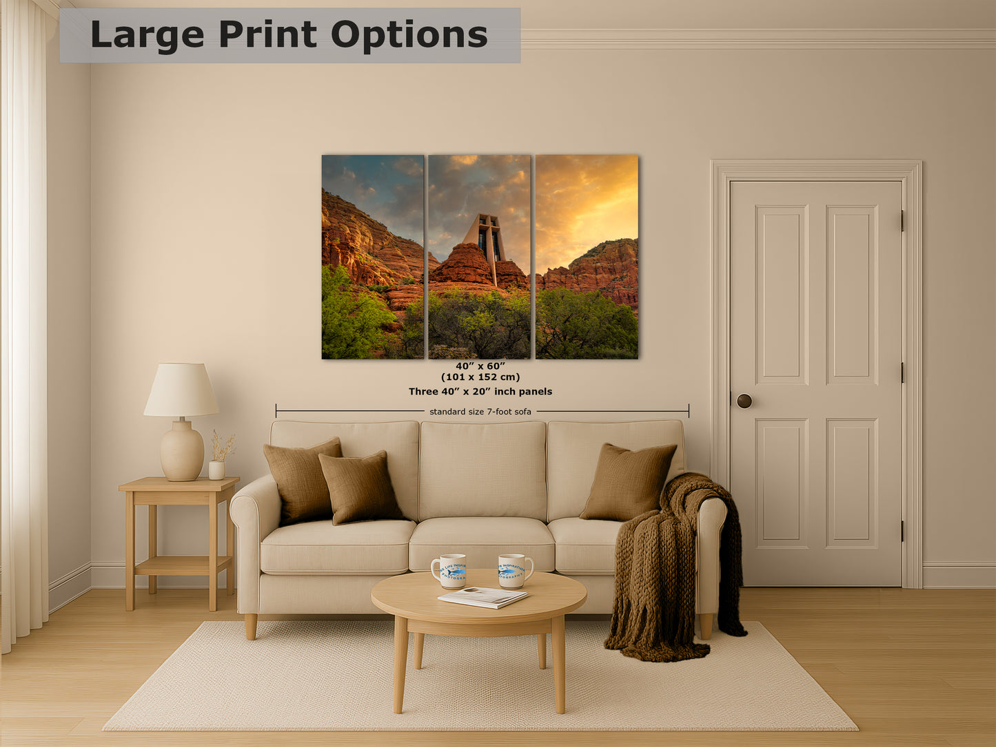 Chapel of the Holy Cross Sedona Arizona Desert Picture, Southwestern Wall Art, Church Landscape Print, Office Decor, Cubicle & Home Wall Art