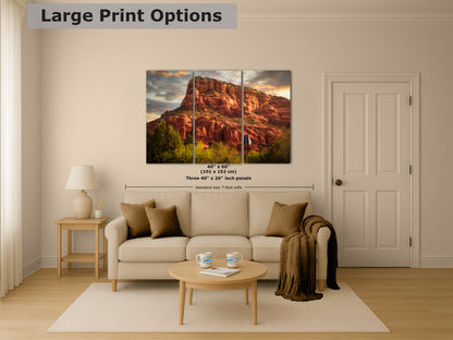 Chapel of the Holy Cross Sedona Arizona Desert Picture, Southwestern Nature Photo, Church and Canyon Photography, Canvas Print