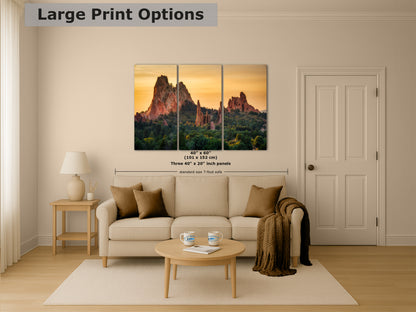 Garden of the Gods Colorado Mountain Photo - Serene Rocky Mountain Nature Photo for Meditation Home Decor