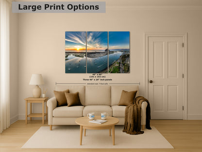 Coastal Wall Art Aerial Morro Bay Ocean Picture California Seascape Nature Photo