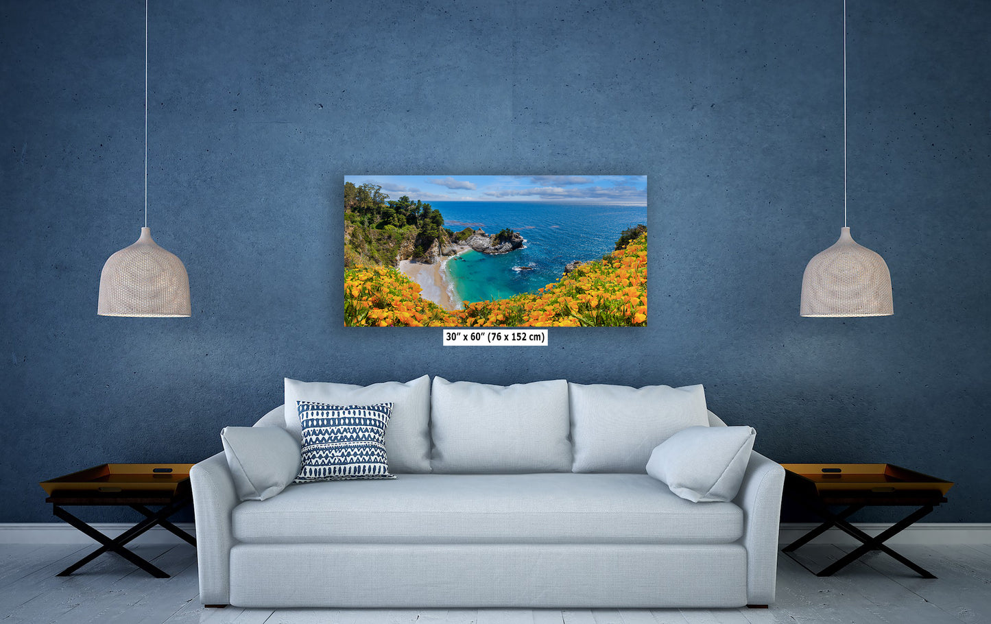 McWay Falls Wall Art Ocean Picture, Big Sur California Coastline Nature Photo
