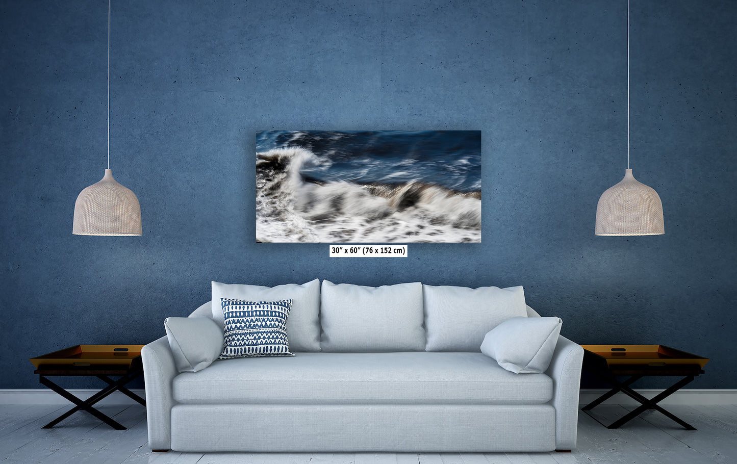 Beach Waves Ocean Picture Impressionist Art Nature Photo