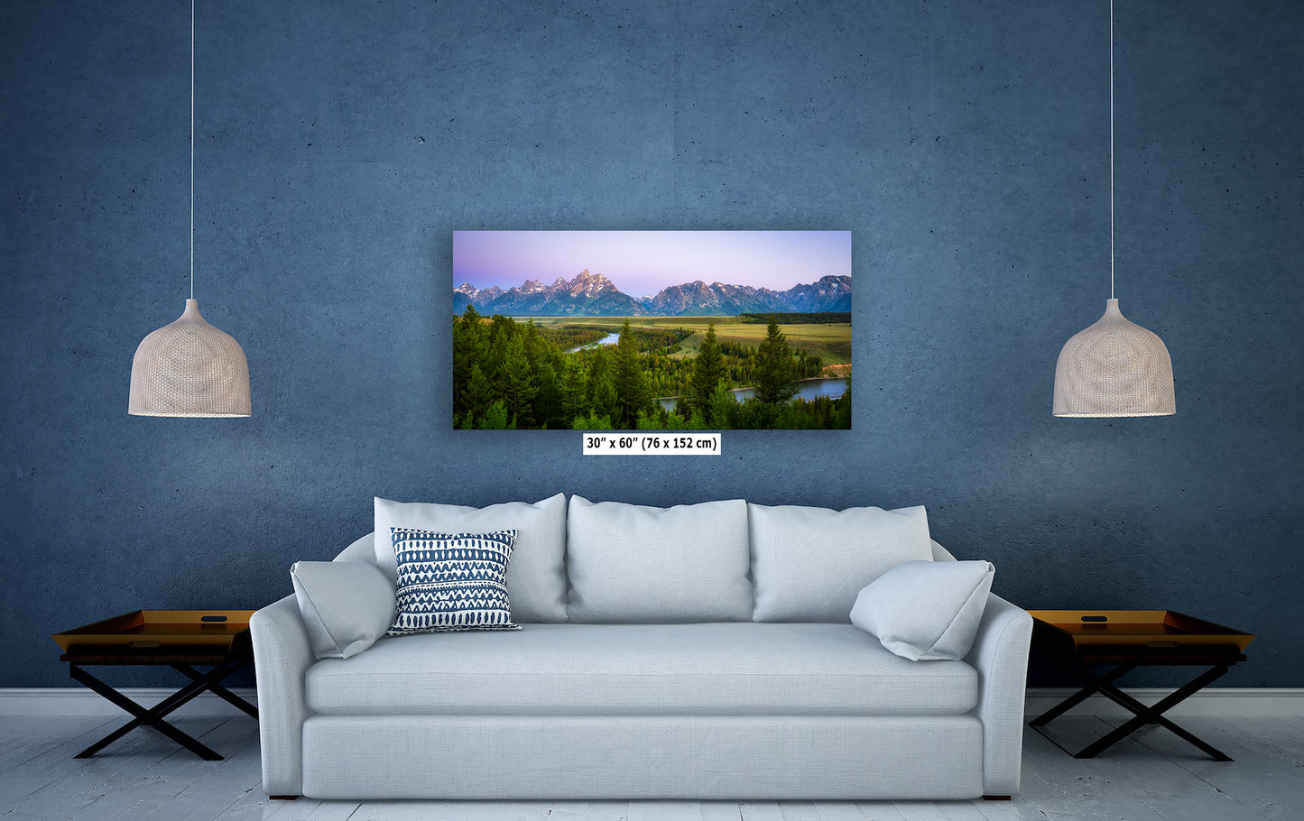 Grand Teton National Park Mountain Picture Panorama Nature Photo, Rustic Wall Art, Jackson Hole Scenery, Bohemian Decor