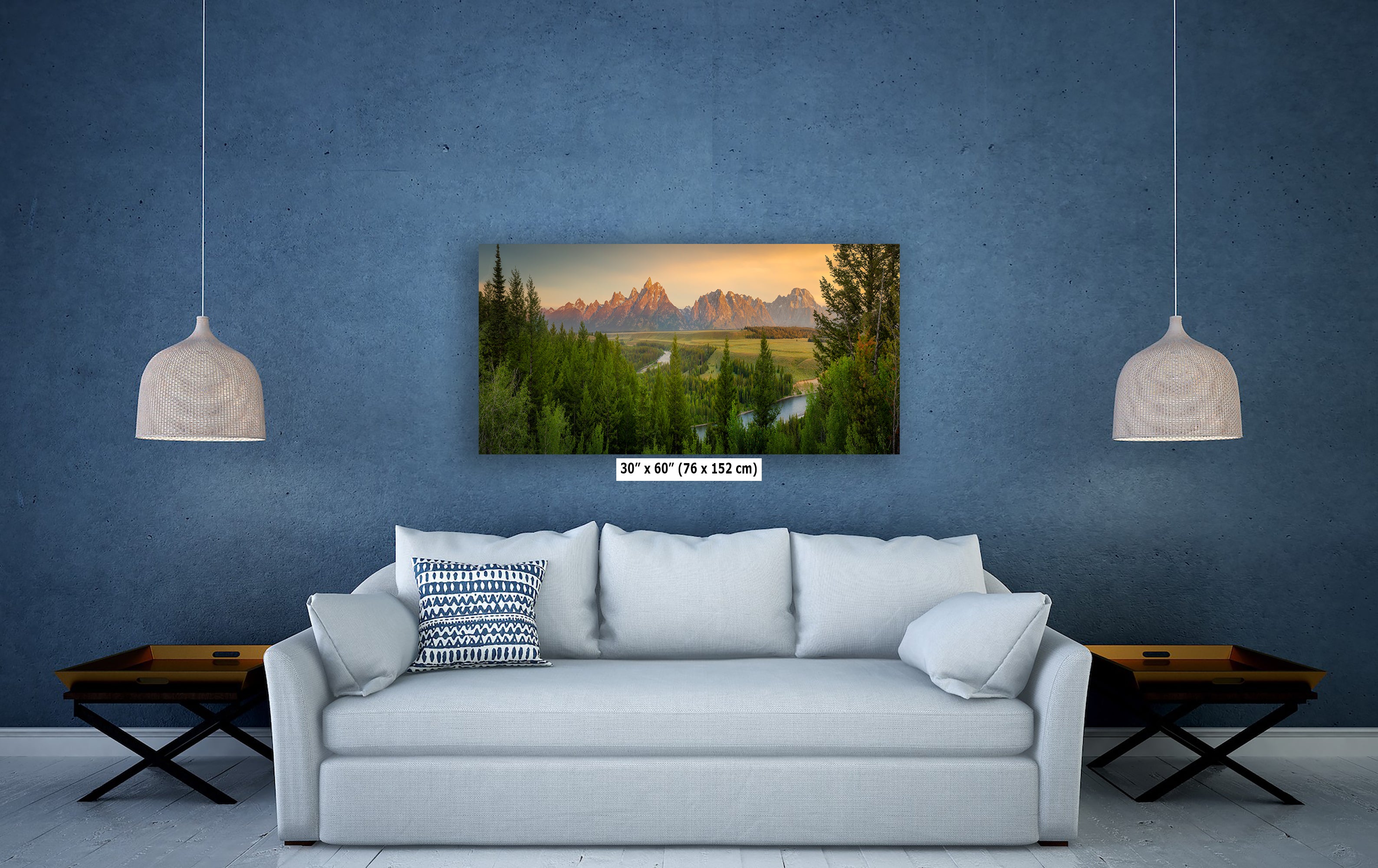Grand Teton National Park Wyoming Mountain Picture Panorama Nature Photo, Rustic Wall Art, Jackson Hole Scenery, Bohemian Decor