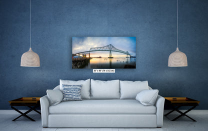 Astoria-Megler Bridge Picture Sunset, Oregon Coast Ocean Picture, Pacific Northwest
