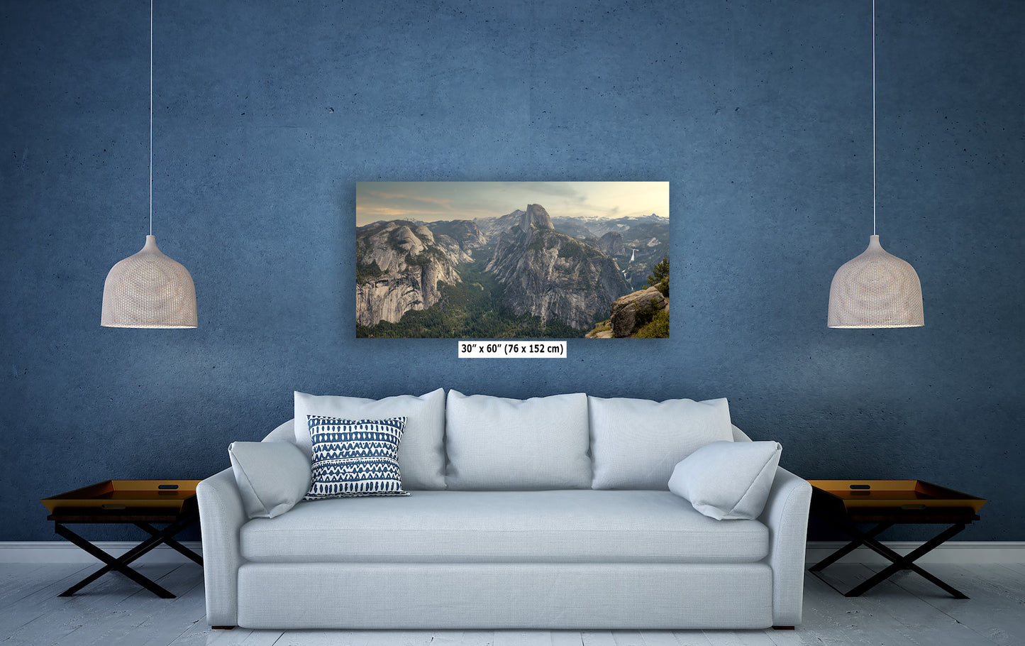 Glacier Point Yosemite National Park Nature Photo Relaxation Artwork of Half Dome for Meditation, Office, and House Decor